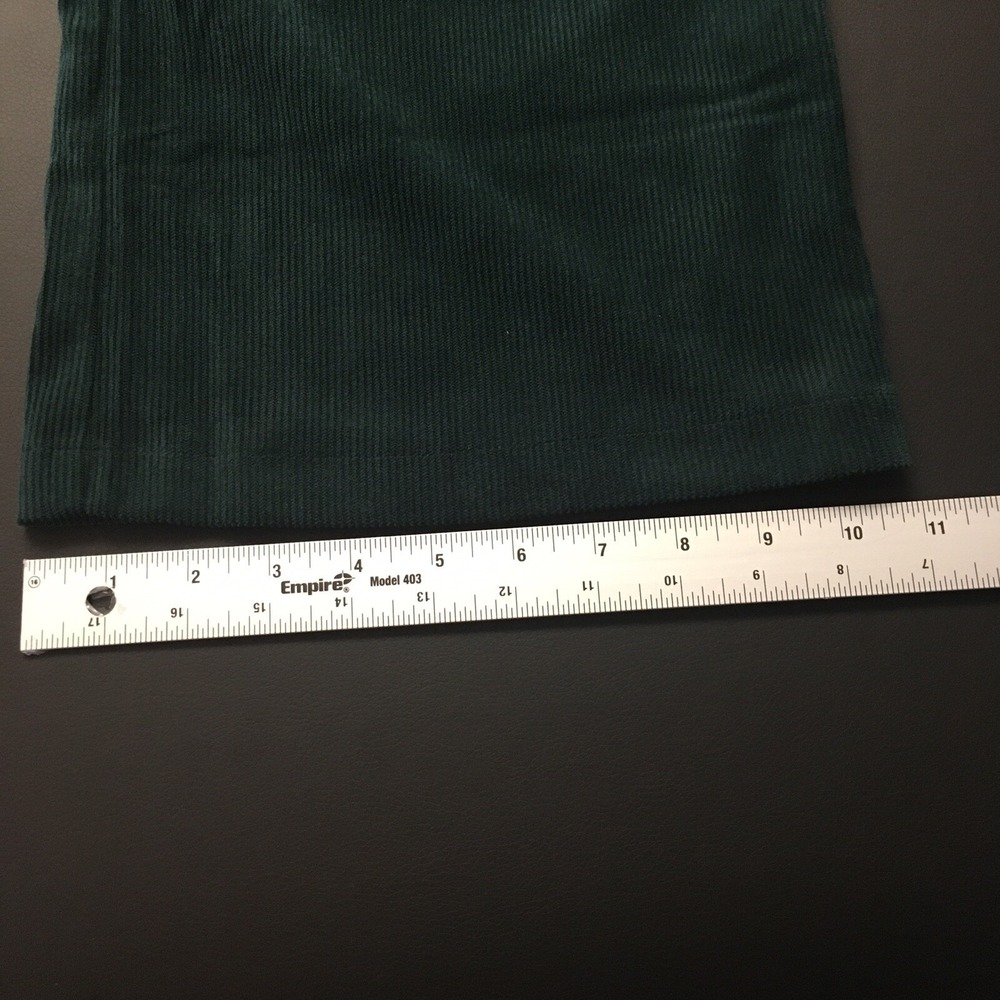 Corduroy 7 For All Mankind Pants Large Green High Rise Wide Leg Retro Academia - Picture 11 of 13